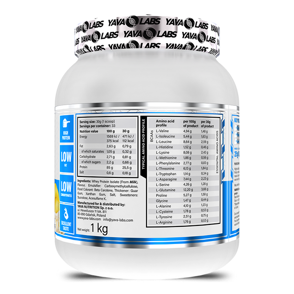 Pure Iso Whey protein 1 KG  | Eiwitten dragen bij tot de groei van de spiermassa