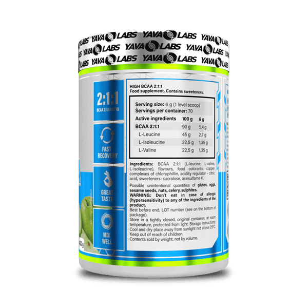 High Bcaa 420 gram | Helpt tegen verzuring tijdens een intense training