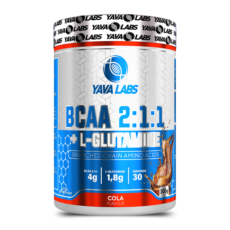 Bcaa 2:1:1 + L-Glutamine 300 gram | Helpt tegen verzuring tijdens een intense training