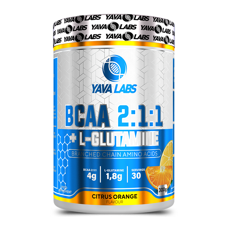 Bcaa 2:1:1 + L-Glutamine 300 gram | Helpt tegen verzuring tijdens een intense training