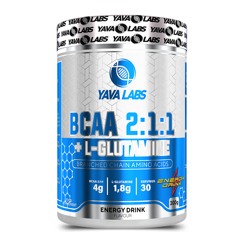 Bcaa 2:1:1 + L-Glutamine 300 gram | Helpt tegen verzuring tijdens een intense training