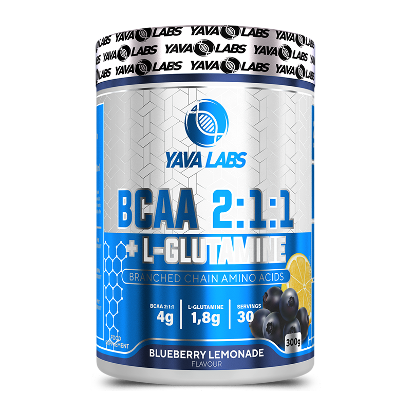 Bcaa 2:1:1 + L-Glutamine 300 gram | Helpt tegen verzuring tijdens een intense training