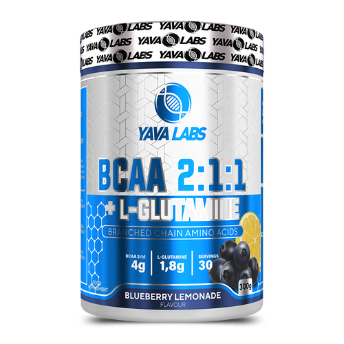 Bcaa 2:1:1 + L-Glutamine 300 gram | Helpt tegen verzuring tijdens een intense training