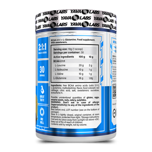 Bcaa 2:1:1 + L-Glutamine 300 gram | Helpt tegen verzuring tijdens een intense training