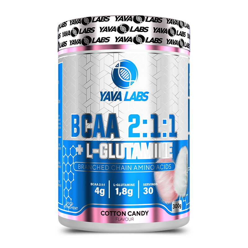 Bcaa 2:1:1 + L-Glutamine 300 gram | Helpt tegen verzuring tijdens een intense training