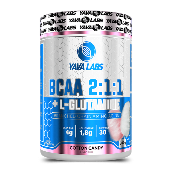 Bcaa 2:1:1 + L-Glutamine 300 gram | Helpt tegen verzuring tijdens een intense training