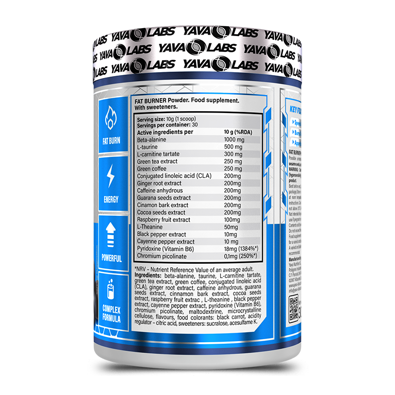 Fat Burner Powder 300 gram  | Stimuleert vetverbranding