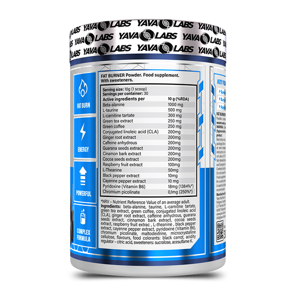 Fat Burner Powder 300 gram  | Stimuleert vetverbranding