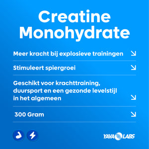 Creatine monohydraat - Helpt prestaties te verbeteren bij explosieve krachtsinspanningen