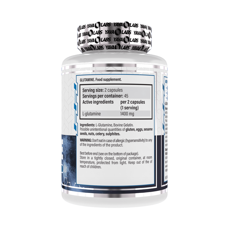 L-Glutamine 90 Tabs | Verbetert prestaties tijdens trainingen. - Yava Labs