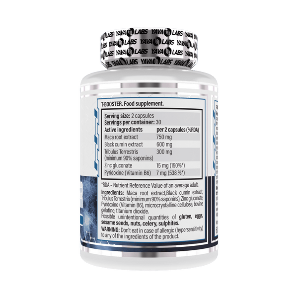 T-Booster | Stimuleert testosteron niveau, kracht en libido. - Yava Labs